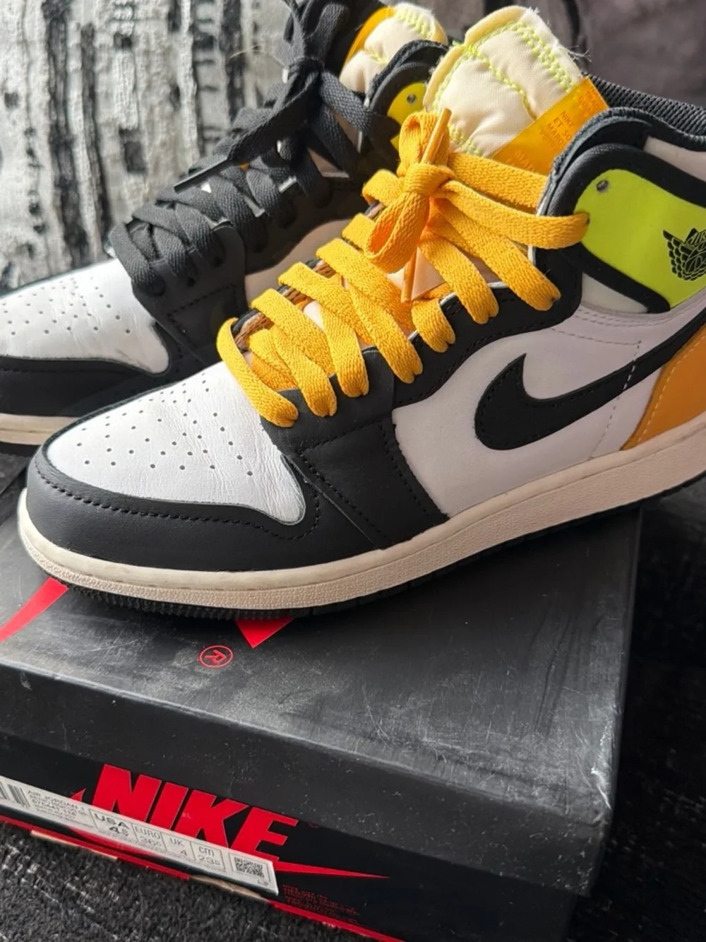 Jordan Kids Sneakers - Black, White & Yellow